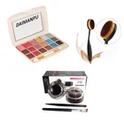 Combo of Eye Shadow, Charcoal Eyeliner & Brush for Women 
