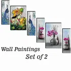 MDF 2 Pcs Designer Wall Painting for Home & Office 