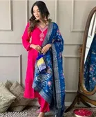 Georgette Embroidered Kurta Set for Women 
