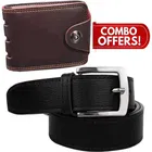 Synthetic Wallet with Formal Belt for Men 