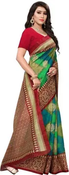 Mysore Silk Printed Saree for Women 