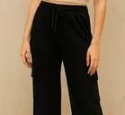 Poly Rib Straight Trouser / Pant for Women 