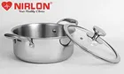 Nirlon Stainless Steel Casserole with Glass Lid 