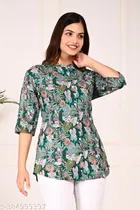 Rayon Three Quarter Sleeves Top for Women 