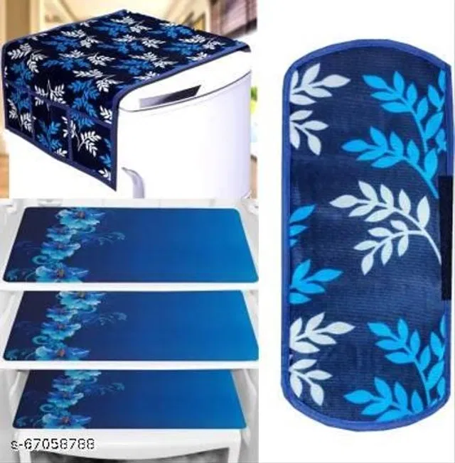 Fridge Cover Set (Blue, Set of 5)
