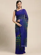 Georgette Printed Saree for Women 
