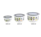Blossoms Plastic Container 3Pcs Set 