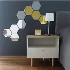Acrylic Hexagon Shaped Wall Mirror Stickers 