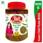Tops gold green Chilli Pickle 900 g (Buy 1 get 1 Free)