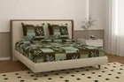 YS COTTON FEEL DOUBLE BEDSHEET LEAF 88x88INCH GREEN