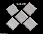 Plastic Plates for Kitchen, White, Pack of 6