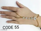 Handicraftcombo Of Necklace Braclet And Finger Ring, White