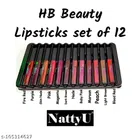 Twelve Peices Lipstick Combo Of Different Shades (Pack of 12)