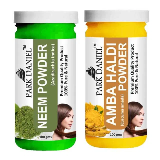 Park Daniel 100% Pure & Natural Neem Powder & Amba Haldi Powder (Pack Of 2, 100 g) (SE-401)