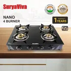 SURYAVIVA Nano 4B BK Toughened Glass 4 Cast Iron 