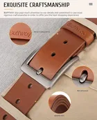 Leather Solid Belts in with Tang Closures for Men, Black & Brown, Pack of 2