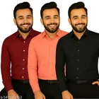 Cotton Blend Solid Shirts for Men, Multicolor 