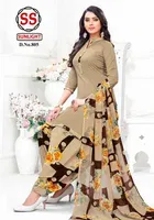 Sharda Alluring Leon Crepe Women Printed Unstitched Casual Dress Material Suit 
