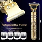 Electric Rechargeable Hair Trimmer for Men (Gold)