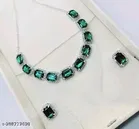 Kundan And Crystal Necklace Choker Set For Women (Set of 1)