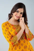 Rayon Printed Anarkali Kurti for Women 