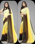 Georgette Solid Sarees for Women 