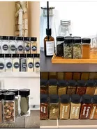 Afast Spice Storage Bottles with Black Airtight Lid 