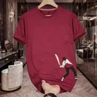 Cotton Printed T-shirt for Men, Pink 