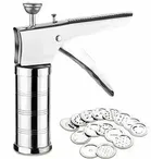 K Kudos Stainless Steel Bhujiya Maker Press With Different Types Of Jalies 