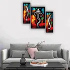 MDF 2 Pcs Designer Wall Painting for Home & Office 