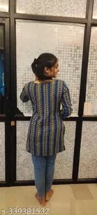 Poly Rayon Printed Kurti for Women 