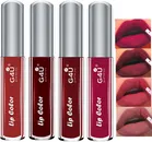 G4U Waterproof Longlast SensationaL Liquid Matte Lipsticks (Pack Of 4) (Dark Terra Cotta,Cherry,Burgundy,Wine) (16 ml)