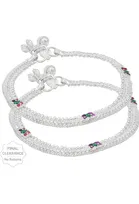 Silver Plated Anklets for Women 