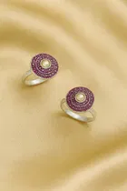Silver Plated 4 Pcs Toe Rings for Women 