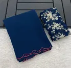 Georgette Solid Saree for Women 