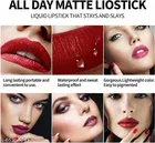 Matte Liquid Lipstick Set, 6 Shades, Long Lasting & Waterproof Formula