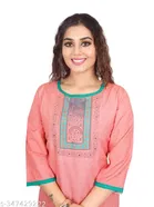 Rayon Slub Printed Kurti for Women 