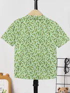 Cotton Printed Shirt For Boys, Green 