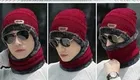 Winter Neck Warmer & Skull Cap Set for Men 