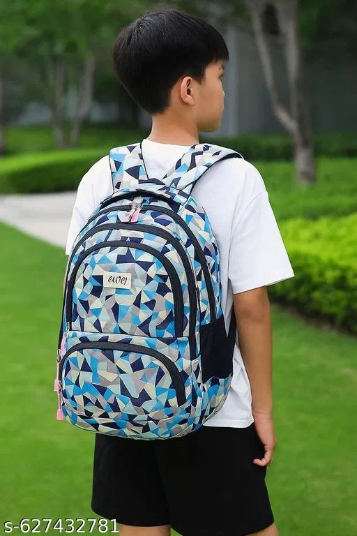 Polyester Backpack Bag, Multicolor