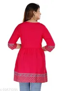 Anarkali Rayon Printed Kurti for Women 