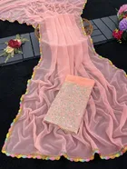 Silk Woven Design Saree for Women, Peach 