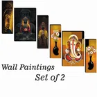 MDF 2 Pcs Designer Wall Painting for Home & Office 