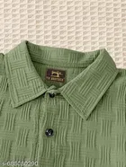 Self Design Cotton Blend Long Sleeves Polo for Boys 