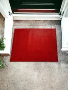 PVC Solid Doormat (Red, 2x1.5 ft)