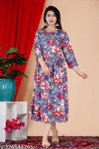 Rayon Printed Anarkali Kurti for Women 