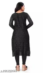 Net Kurti for Women,  Black  