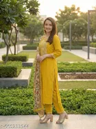 Solid A-line Kurta Set for Women 