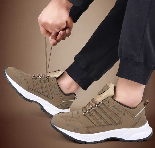 Sports Shoes for Men (Tan, 8)