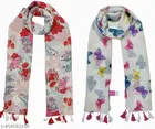 Poly Chiffon Printed Scarves for Women 